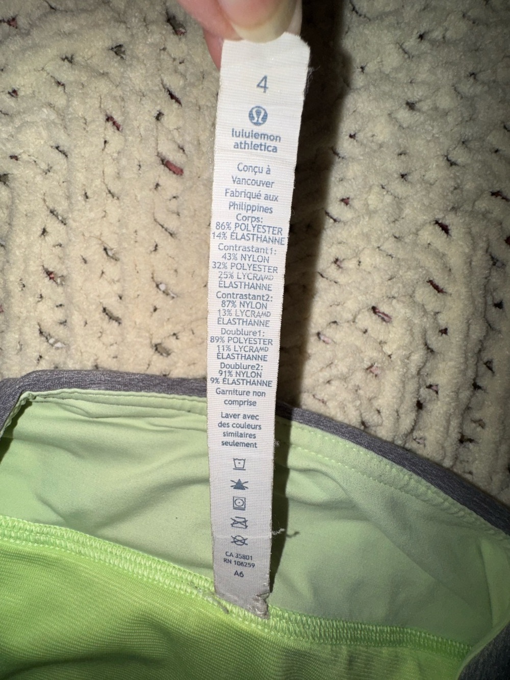 Lululemon Speed Up Shorts 2.5” Clean Mint Heathered Slate Size 4 EUC - Picture 10 of 13